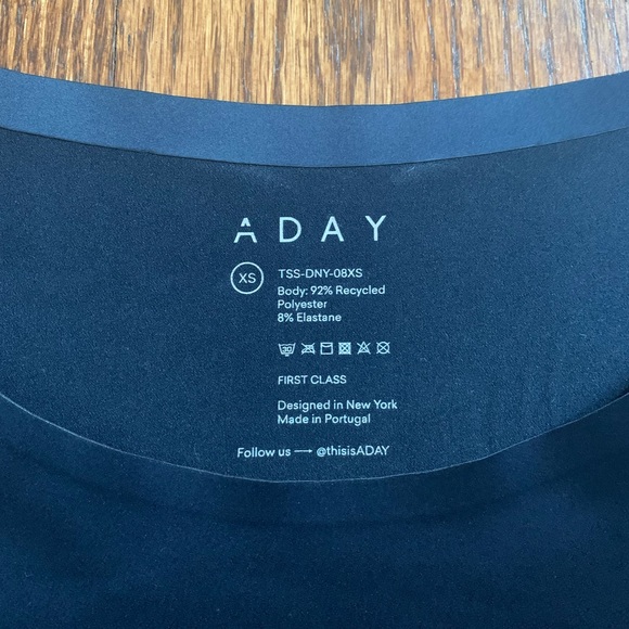 ADAY First Class Satin T-Shirt, ‘Midnight’ black/blue, size XS - Picture 4 of 8